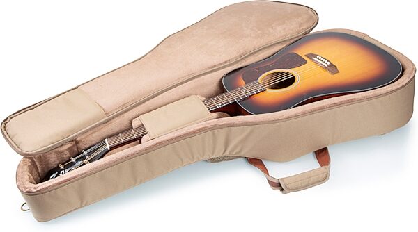 open zoom image for Levy's 200-Series Deluxe Dreadnought Acoustic Guitar Gig Bag, Tan, Detail Side