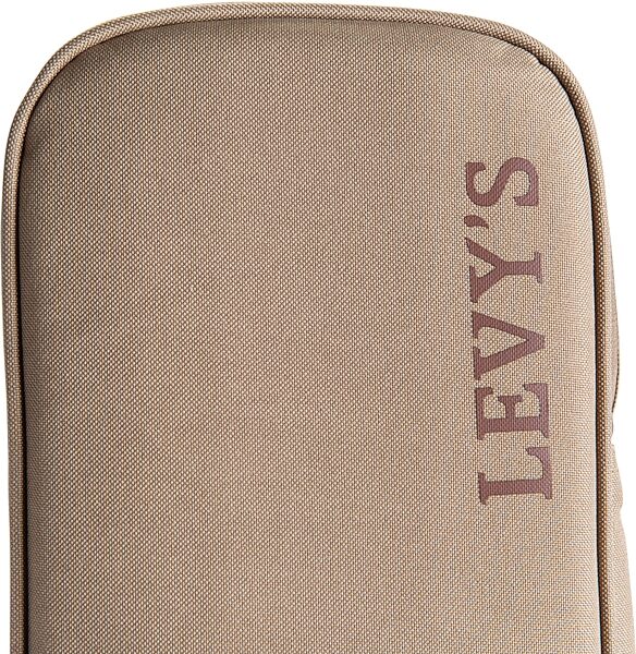 open zoom image for Levy's 200-Series Deluxe Dreadnought Acoustic Guitar Gig Bag, Tan, Detail Side