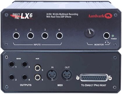 open zoom image for Aardvark Direct Pro LX6 PCI Audio Interface with Cubase LE (Windows), Front and Back
