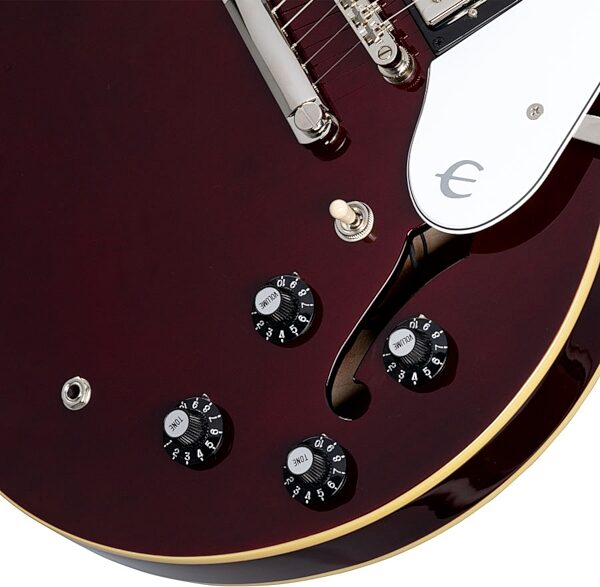 open zoom image for Epiphone Noel Gallagher Riviera Electric Guitar (with Case), Left-Handed, Knobs