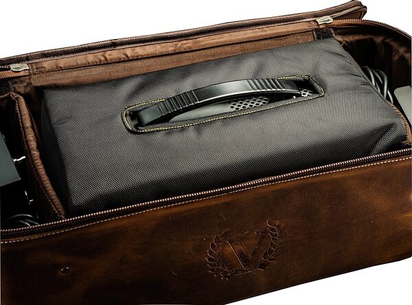 open zoom image for Victory GIGBAGLTHR Leather Gig Bag, Fits V30H / V40H / VXH / VC35H / S22 / S25, Large, Action Position Back