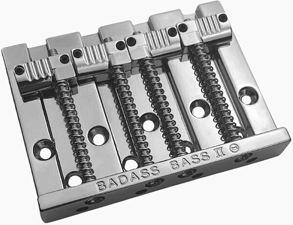 open zoom image for Leo Quan BB-3342-003 Badass II Bass Bridge, Chrome, Action Position Back