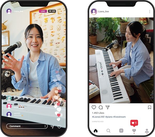 open zoom image for Korg Liano LIVE! Digital Piano, New, Action Position Back