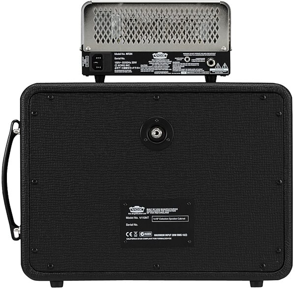 open zoom image for Vox NT2HSET Lil Night Train Set Guitar Amplifier Half Stack, Rear