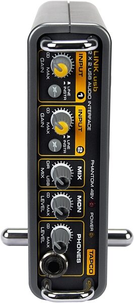 open zoom image for Tapco by Mackie Link.USB 2-Channel USB Audio Interface, Standup Front