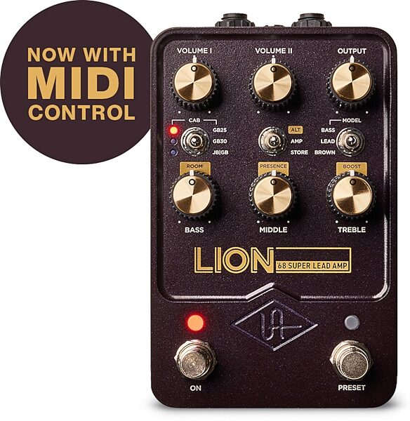 open zoom image for Universal Audio Lion '68 Super Lead Amp Pedal, New, Action Position Back