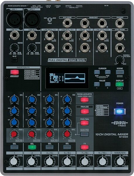 open zoom image for Edirol M10DX 10-Channel Digital Mixer, Top