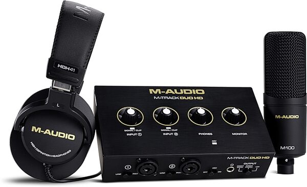 open zoom image for M-Audio M-Track Duo HD Producer Pack, New, Action Position Back