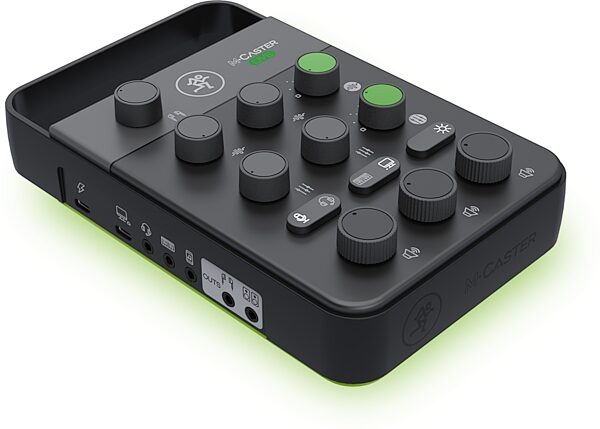open zoom image for Mackie M-Caster Live Portable Livestreaming Mixer, Black, Angled Front