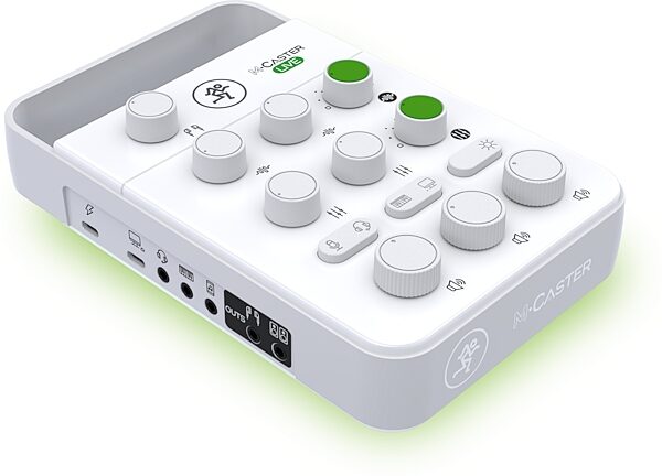 open zoom image for Mackie M-Caster Live Portable Livestreaming Mixer, White, Open Box (Very Good), Angled Front