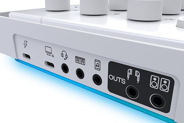 open zoom image for Mackie M-Caster Live Portable Livestreaming Mixer, White, Open Box (Very Good), Detail Side