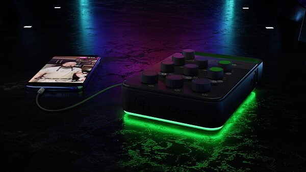 open zoom image for Mackie M-Caster Live Portable Livestreaming Mixer, Black, In Use