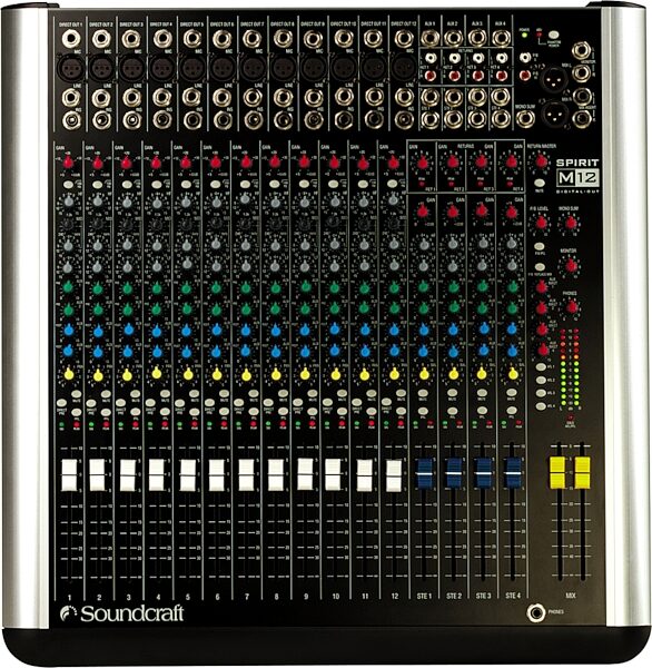 open zoom image for Spirit by Soundcraft RW5633 M12 12-Mono 4-Stereo Channel Mixer, Main