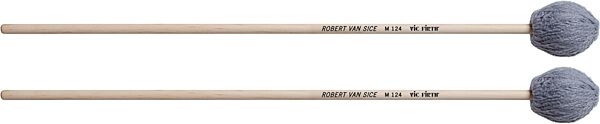 open zoom image for Vic Firth Robert Van Sice Synthetic Marimba Mallets, Pair, Medium, Action Position Back