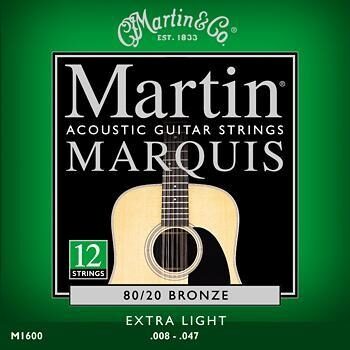 open zoom image for Martin Marquis 12-String 80/20 Bronze Acoustic Guitar Strings, Light