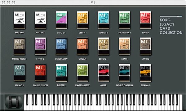 open zoom image for Korg KLCDE Legacy Collection Digital Edition Software (Macintosh and Windows), M1 Card Collection