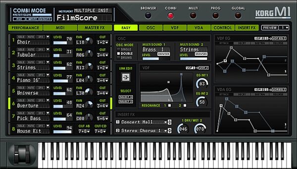 open zoom image for Korg KLCDE Legacy Collection Digital Edition Software (Macintosh and Windows), M1 Easy Edit