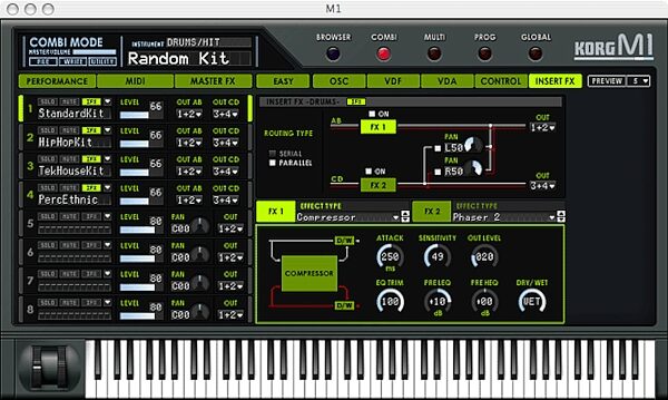 open zoom image for Korg KLCDE Legacy Collection Digital Edition Software (Macintosh and Windows), M1 Insert FX