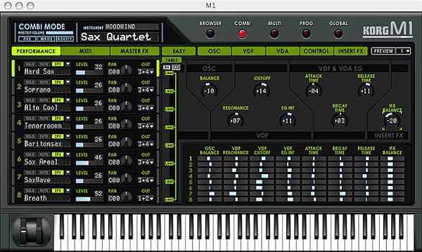 open zoom image for Korg KLCDE Legacy Collection Digital Edition Software (Macintosh and Windows), M1 Performance