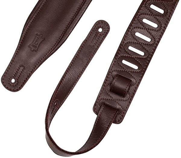 open zoom image for Levy's M26GP Garment Leather Guitar Strap, Dark Brown/Dark Brown, view