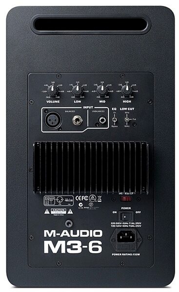open zoom image for M-Audio M3-6 Active Studio Monitor, Rear