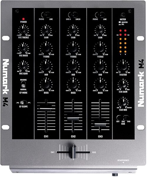 open zoom image for Numark M4 3-Channel DJ Mixer, Top