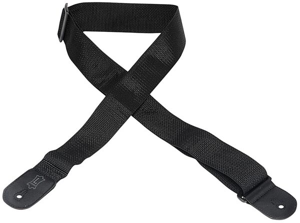 open zoom image for Levy's M8POLY 2" Poly Guitar Strap, Black, Black