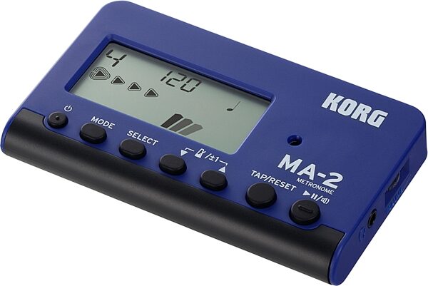 open zoom image for Korg MA-2 Metronome, Blue and Black, Action Position Back
