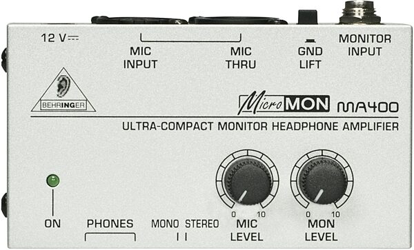 open zoom image for Behringer MA400 MicroMON Monitor Headphone Amplifier, Front