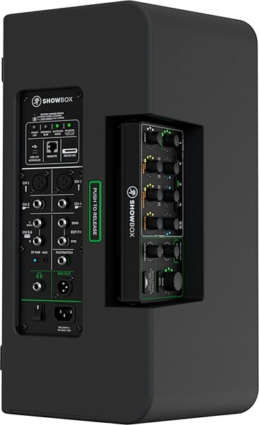 open zoom image for Mackie ShowBox Battery-Powered PA System, New, Action Position Back