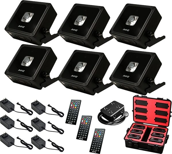 open zoom image for JMAZ MAD PAR BULLS IP Light, 6-Pack, with Case, Action Position Back