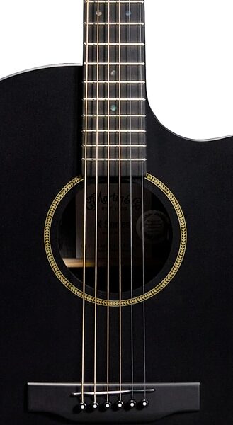 open zoom image for Martin GPC-X1E Acoustic Electric Guitar (with Soft Case), Black, Action Position Back