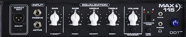 open zoom image for Peavey MAX 115 II Bass Combo Amplifier (300 Watts, 1x15"), Controls