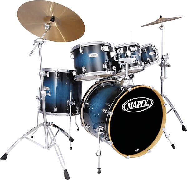 open zoom image for Mapex MB5255A M Birch Standard 5-Piece Drum Kit, Black Forest Sapphire