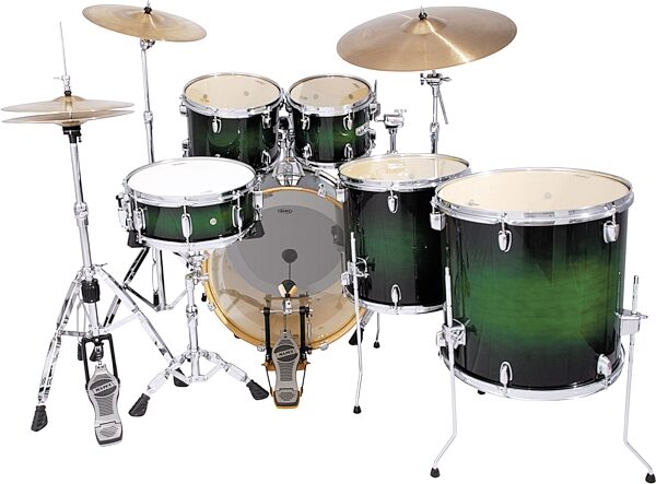 open zoom image for Mapex MB5255A M Birch Standard 5-Piece Drum Kit, Black Forest Green