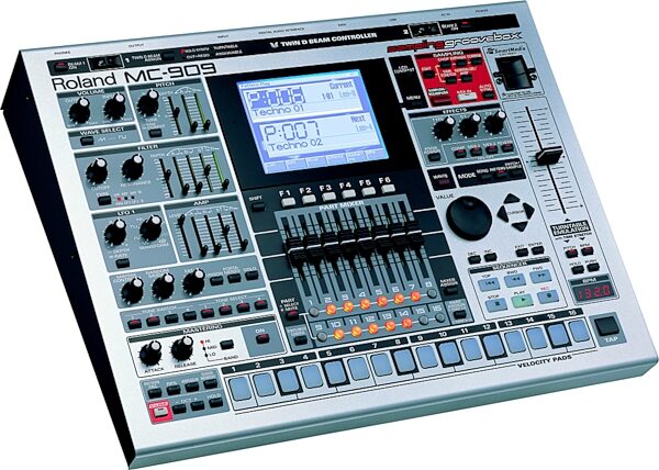 open zoom image for Roland MC909 64-Voice Sampling Groovebox, Diagonal View
