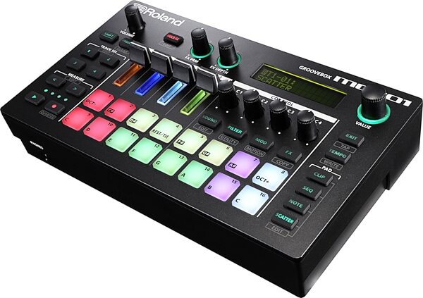 open zoom image for Roland MC-101 Groovebox Music Production Workstation, New, Action Position Back