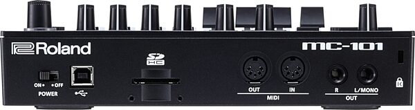open zoom image for Roland MC-101 Groovebox Music Production Workstation, New, Action Position Back