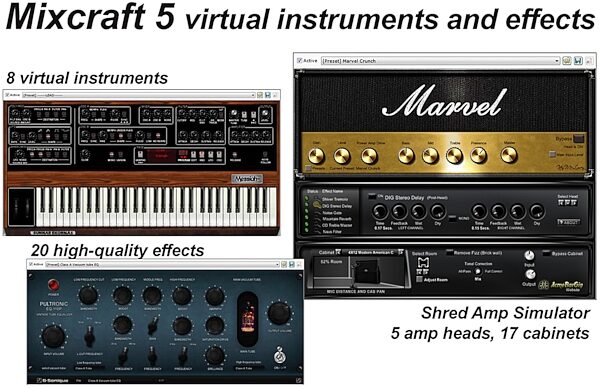 open zoom image for Acoustica Mixcraft 5 Recording Software, Highlights