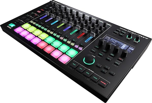 open zoom image for Roland MC-707 Groovebox Music Production Workstation, Open Box (Good), Action Position Back