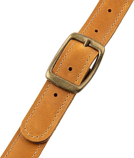 open zoom image for Levy's MCH11APX Apex Series Leather Guitar Strap, Tan, Action Position Back