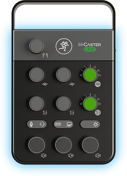 open zoom image for Mackie M-Caster Live Portable Livestreaming Mixer, Black, Action Position Back