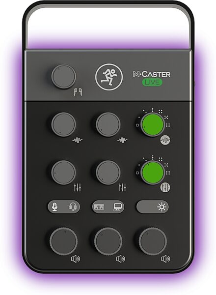 open zoom image for Mackie M-Caster Live Portable Livestreaming Mixer, Black, Action Position Back