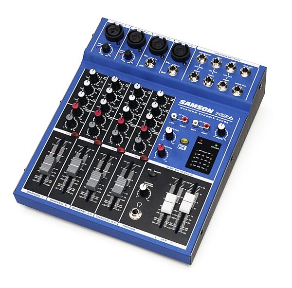 open zoom image for Samson MDR6 6-Channel Mixer, Angle