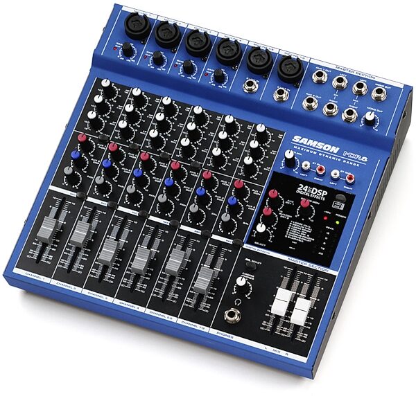 open zoom image for Samson MDR8 8-Channel Mixer, Angle