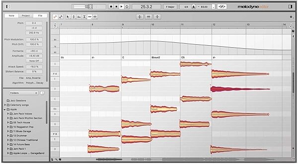 open zoom image for Celemony Melodyne 5 Editor Audio Plug-in, Digital Download, Action Position Back