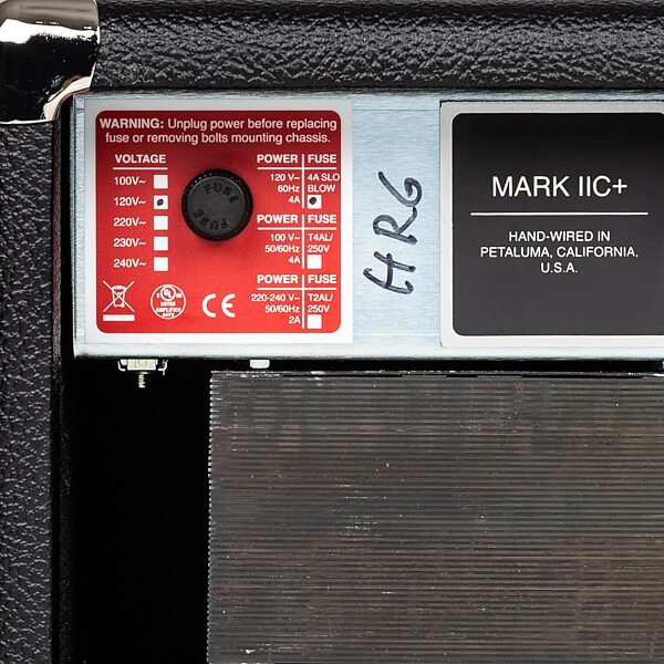 open zoom image for Mesa Boogie Mark IIC+ HRG Tube Guitar Amplifier Head (60/100 Watts), New, Action Position Back