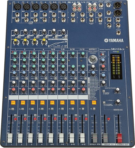 open zoom image for Yamaha MG124CX Stereo Mixer with Effects, Main