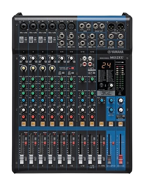 open zoom image for Yamaha MG12XU USB Mixer with Effects, 4-Bus, New, Main