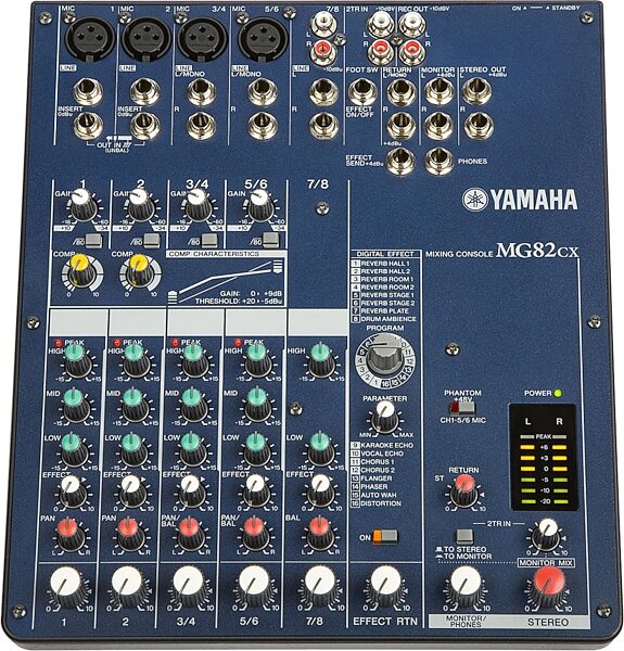 open zoom image for Yamaha MG82CX Stereo Mixer with Effects, Main